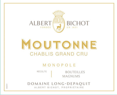 Chablis Grand Cru "Moutonne" Monopole Domaine Long Depaquit 2022